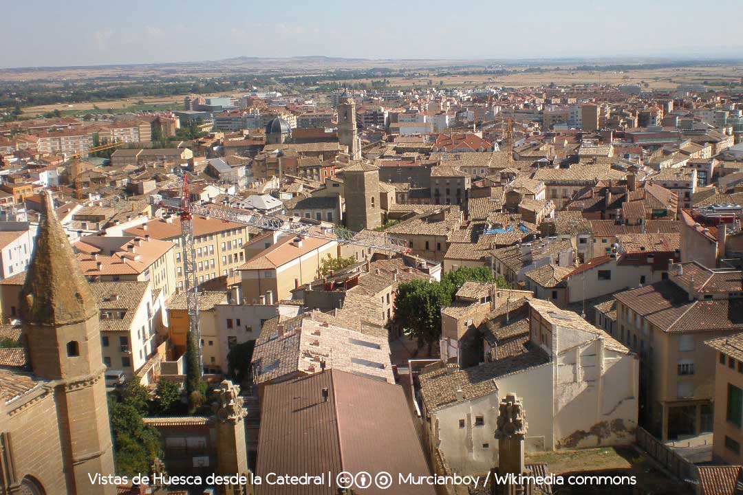Huesca desde la Catedral / Foto: Murcianboy(Wikimedia Commons)